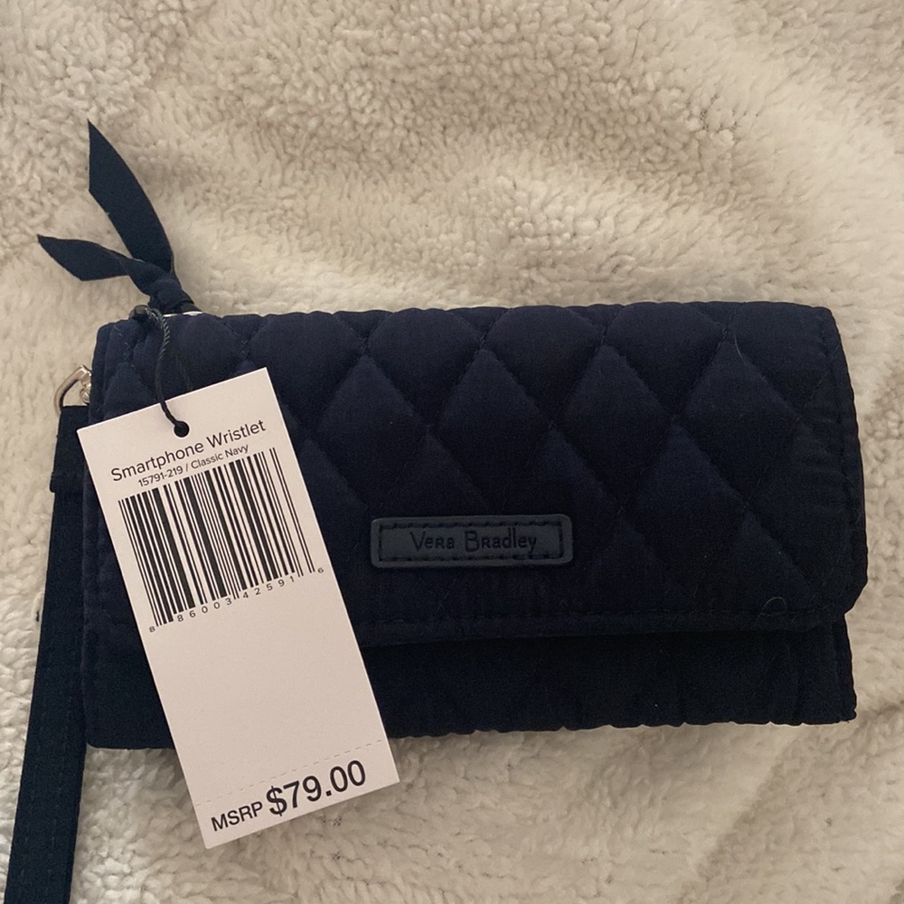 Vera Bradley Smartphone Wristlet in Classic Navy